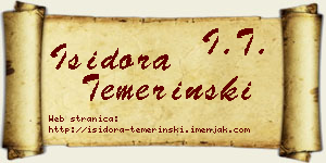 Isidora Temerinski vizit kartica